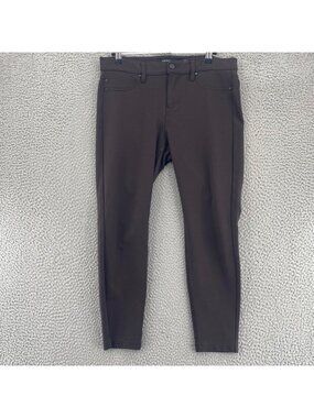 Liverpool Jeans Womens 6 28 Petite Brown Knit Stretch Skinny Jeggings Crop Capri